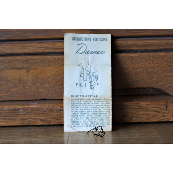 Antique Darner and Embroidery Sewing Machine Attachment Spring Vintage Parts - Picture 1 of 2
